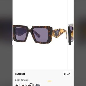 Prada Tortoise Oversized the Women's PR 23YS 51mm Square Sunglasses